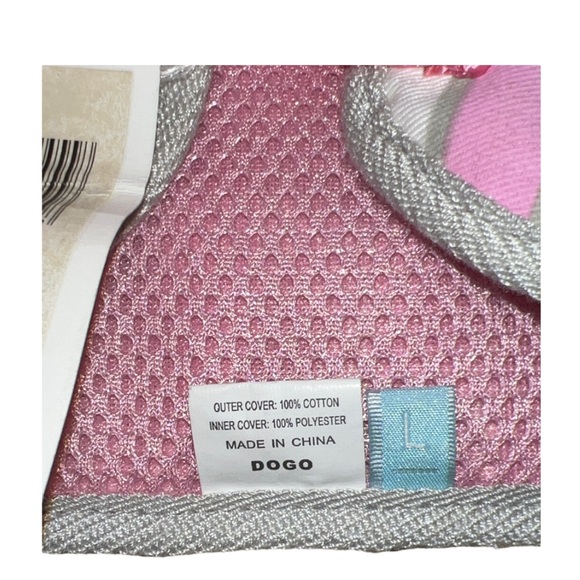EasyGo Sweetbow Dog Harness by DOGO / LARGE / Pink White Gray NWT - Picture 3 of 7